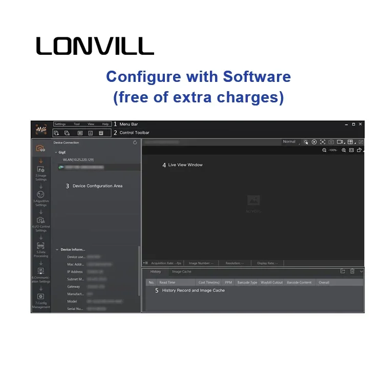 

Быстрый сканер штрих-кодов 2D с автоматическим считыванием, USB, RS232, Ethernet, проводной ручной сканер для аптек