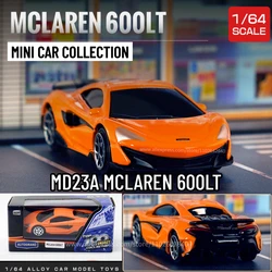 Scale 1/64 Mini Car Model, MCLAREN 600LT Replica Miniature Art Vehicle Collection Metal Diecast Collectible Toy for Kid Boy