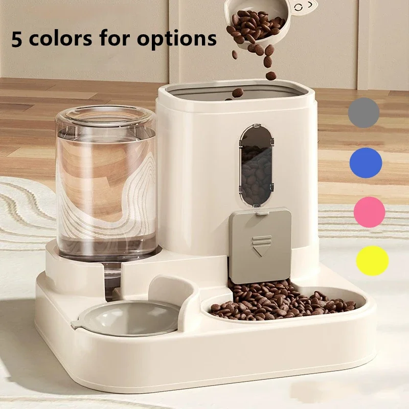 

CANBOUN Automatic Dog Cat Feeder And Water Dispenser Gravity Food Feeder And Waterer Set With Pet Food Bowl Universal Pet Produc