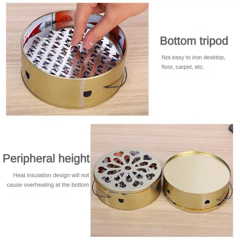 Portable Mosquito Coil Tray Holder Home Insect Repellent Anti-fire Sandalwood Incense Burner Box Anti-Mosquito Supplies