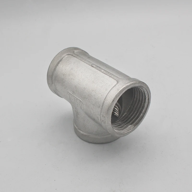 SS304 Stainless Steel Female Threaded 3 Way Tee T Pipe Fitting 1/8\