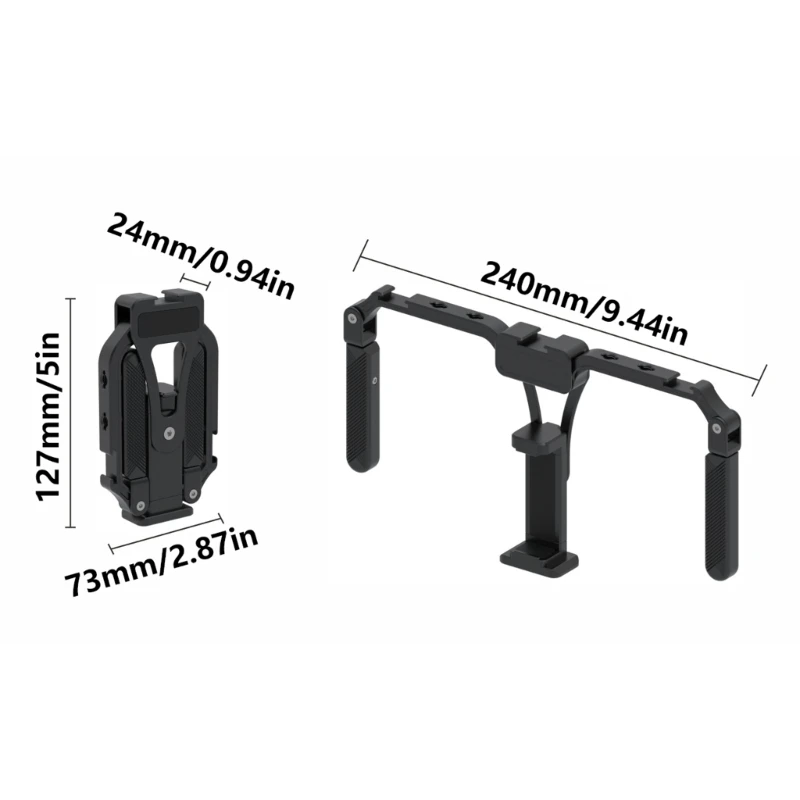 アマチュア映画製作者向けの一体型三脚マウント付き金属製スマートフォン ビデオ ケージ