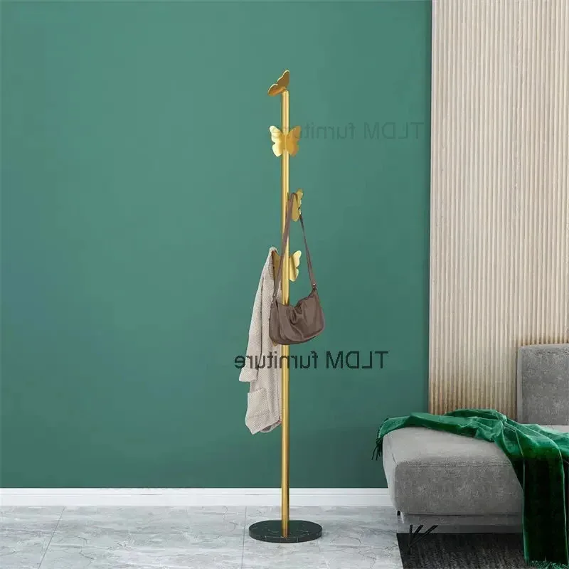

Nordic Coat Racks Stand Clothes Hanger Household Living Room Clothing Rack Simple Light Luxury Creative Bag Rack Home Furniture
