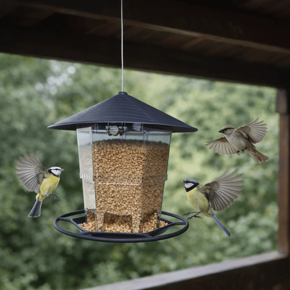

Складная подвесная кормушка для птиц, устойчивая к укусам, водонепроницаемая, большой емкости, для сада