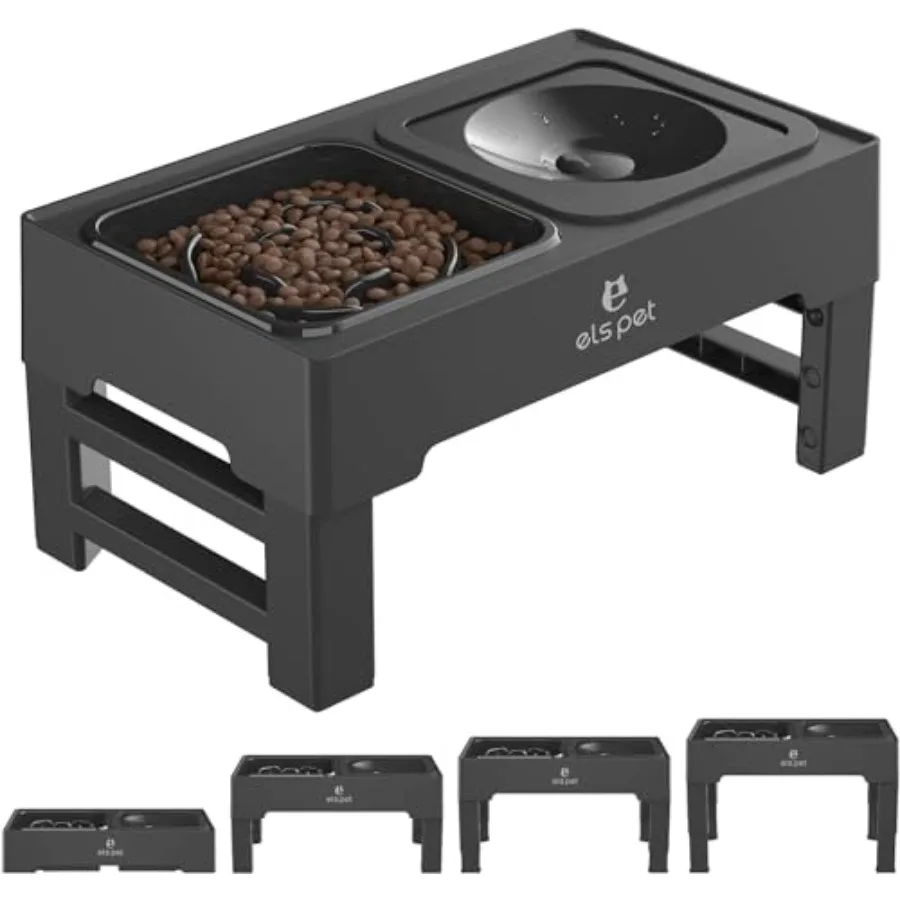

Пластиковая регулируемая приподнятая подставка для собак с непроливающимся контейнером для воды, для маленьких, средних и крупных собак, кошек и других домашних животных