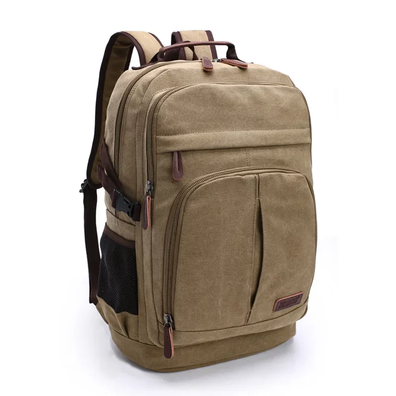 Men multifunctional canvas backpack large capacity laptop backpacks travelling back pack for hiking bolsa рюкзак mochila hombre