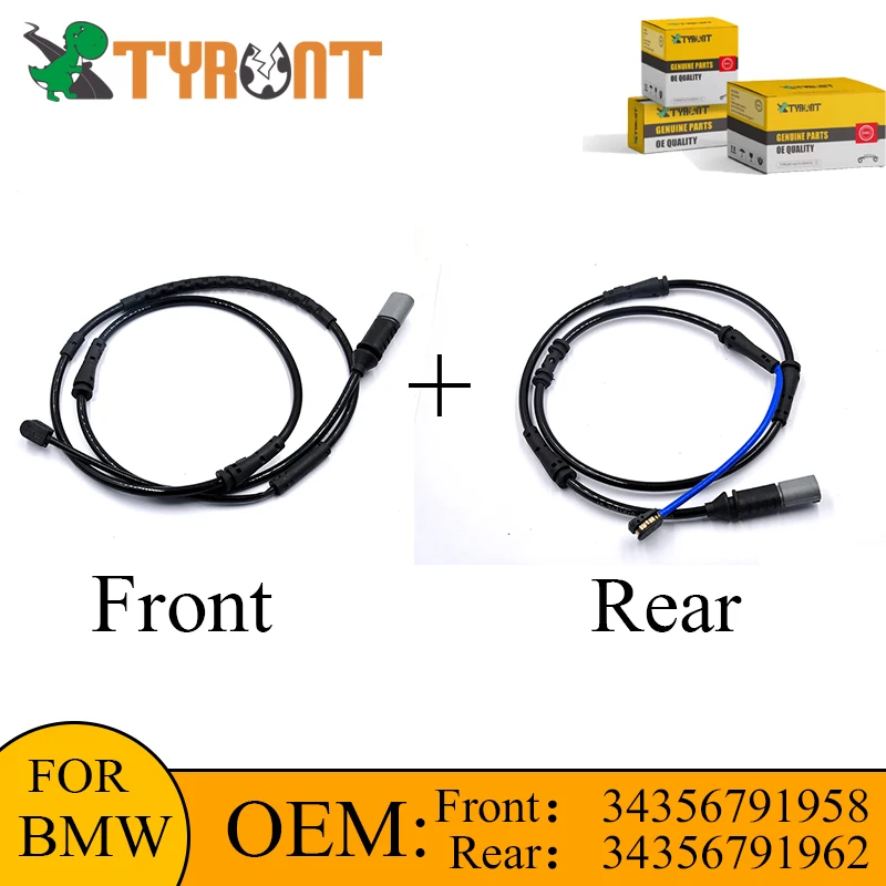 Sensore di usura pastiglie freno anteriore e posteriore TYRNT per BMW F10 F02 F07 F11 F12 F13 520i 525i 5-6-7 serie OEM 34356791958 34356791962