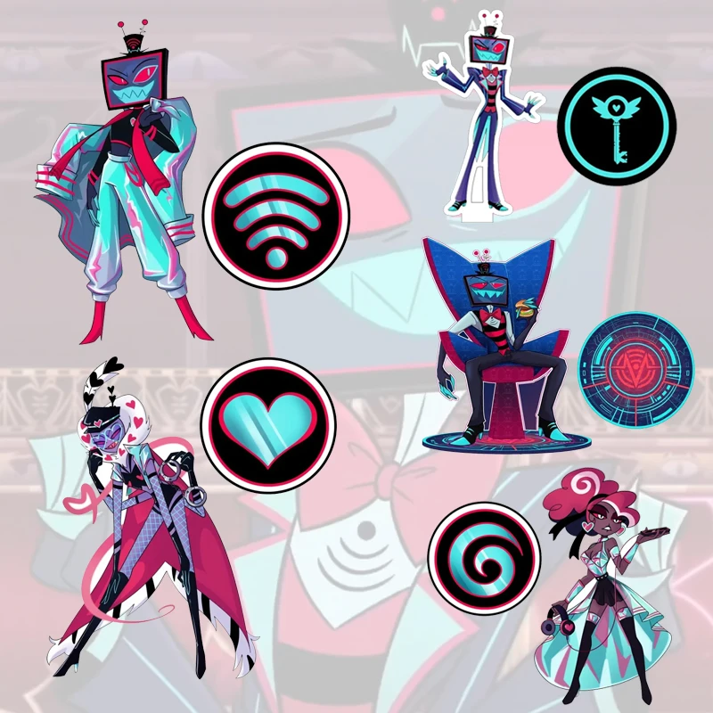 

Vox Stand Up Sign Velvette Valentino Exquisite Acrylic Figure Student Toy Anime Model Cartoon Desktop Ornaments Birthday Gift