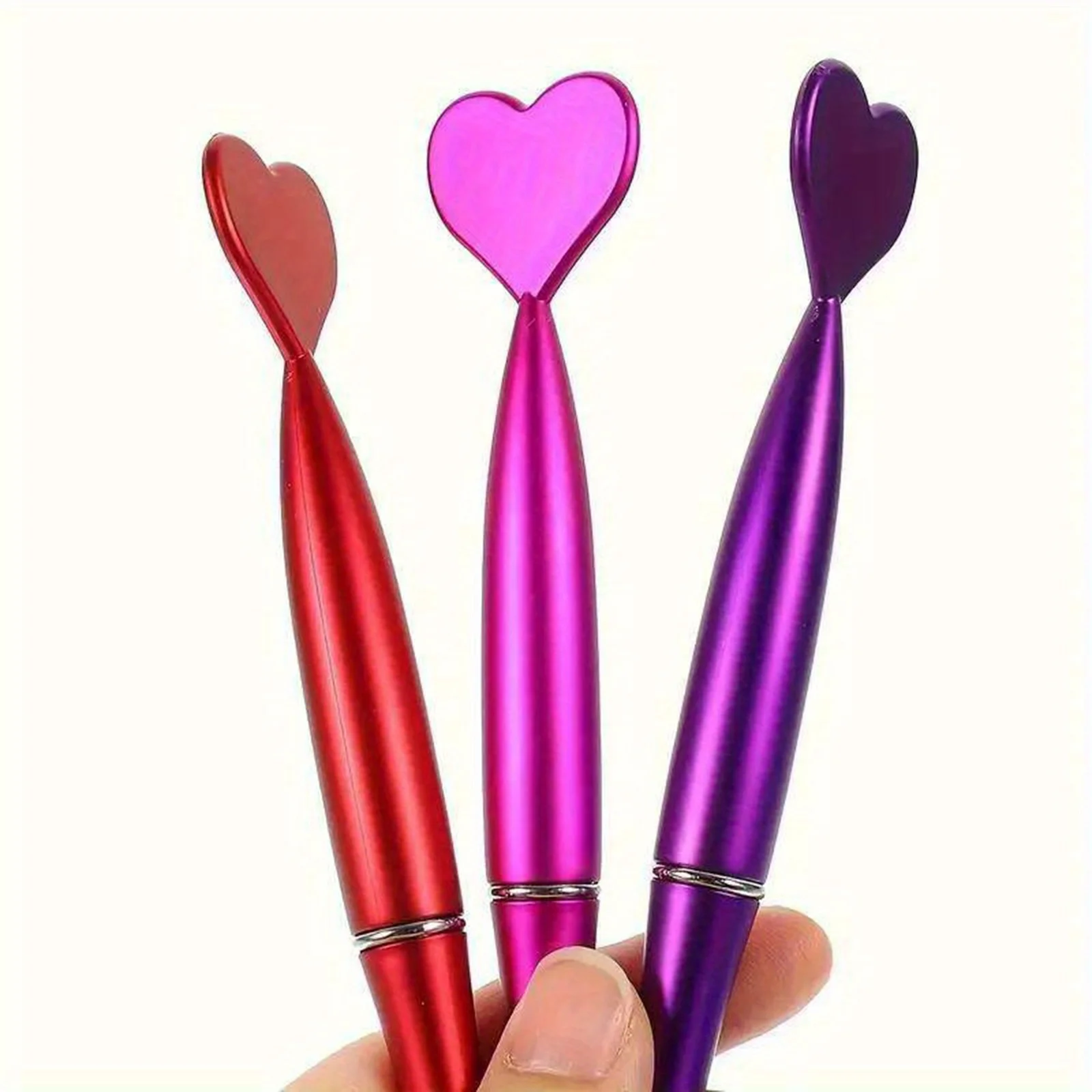 12 farbige herzförmige Kugelschreiber – herzförmiges Design, perfekt für Schul-, Büro-, Valentinstagsgeschenke, Partygeschenke – Detail 2
