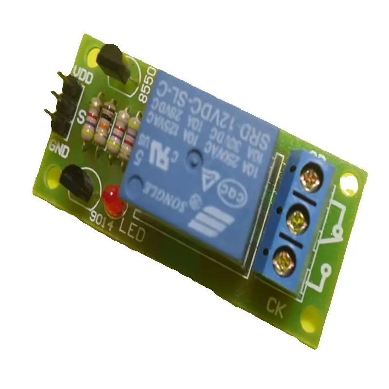 1 Circuit Relay Module 5V 12V High Level Logic Control Expansion Board for Electronic Projects