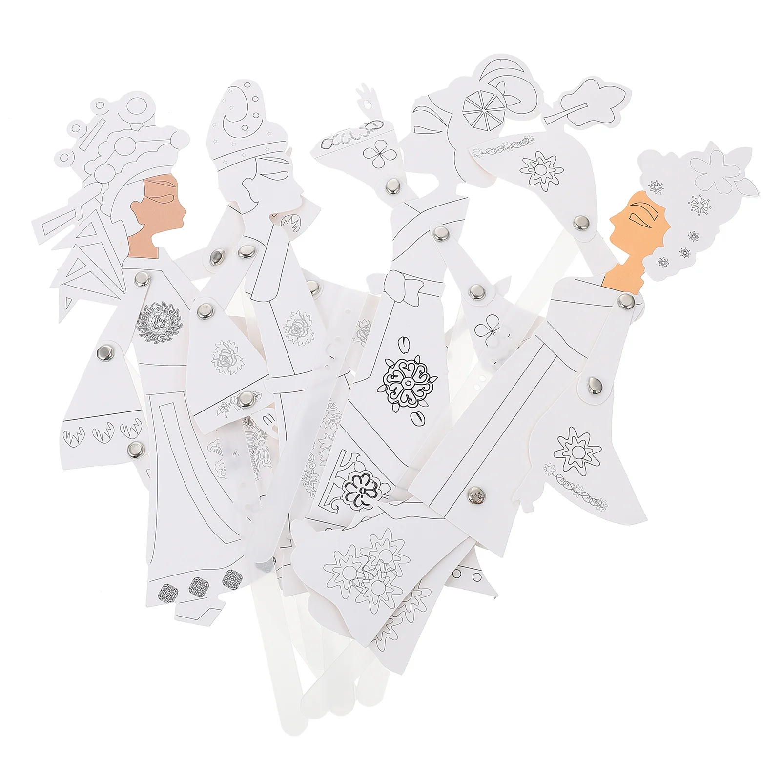 

4 Sets Mini Shadow Handicrafts Toddler Paper Marionette Puppets for Kids