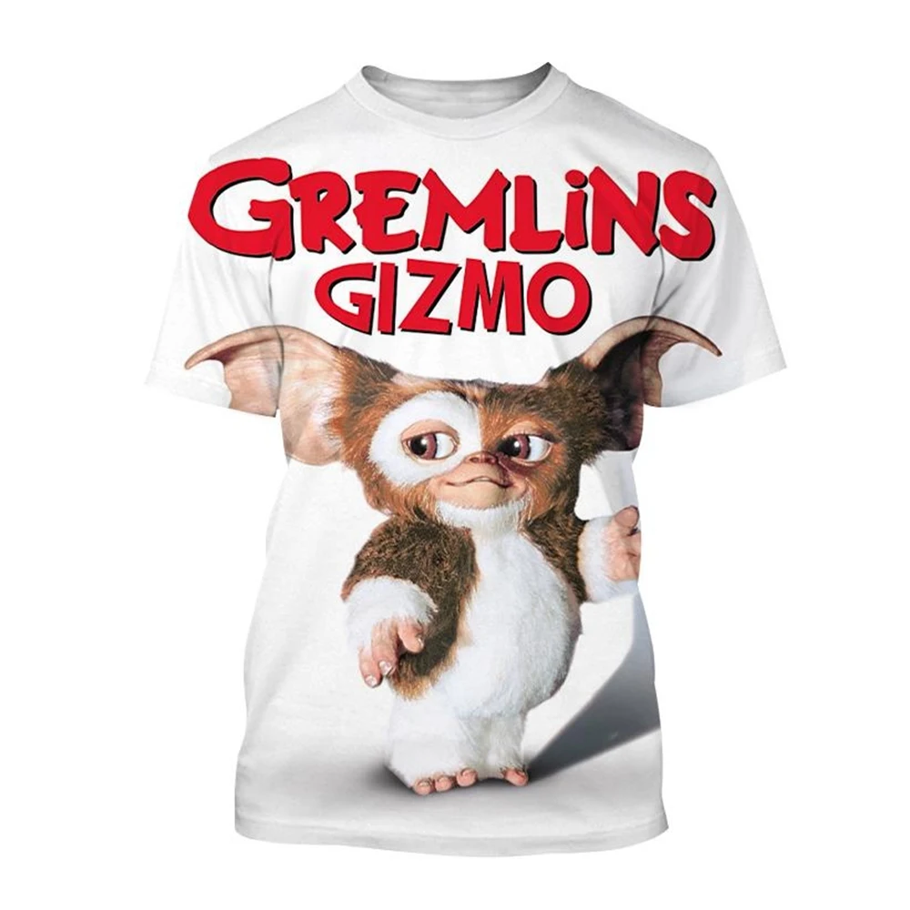 Hot Sale Christmas Horror Movie T-shirts Cartoon Gremlins 3D Print Men/Women Funny Puppet Monster Tee Top Fashion Kids Clothing