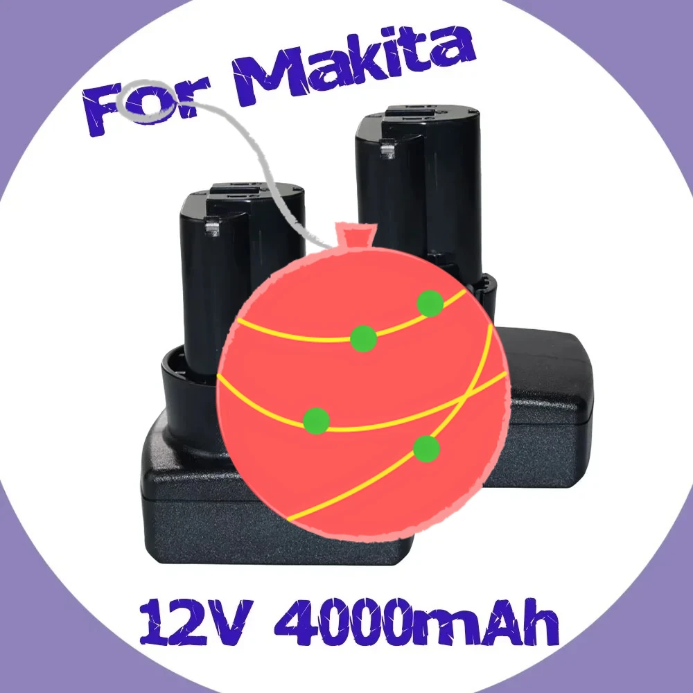 

For Makita Li-ion Battery for BL1014 DF030D DF330D LCT203W Rechargeable Power Tools battery 12V 4000mAh