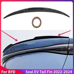 Car Tail Wings Fixed Wind Spoiler Rear Wing Auto Decoration Accessories Kit Auto Parts Tuning for BYD Seal EV Tail Fin 2022-2024