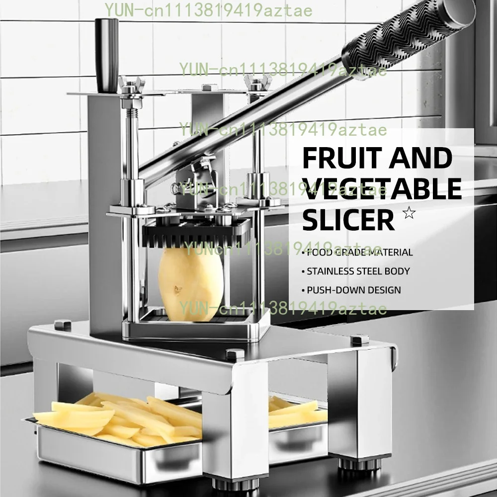 Stainless Steel Potato Slicer Commercial Manual Vegetable Cutting Strip Machine Processador