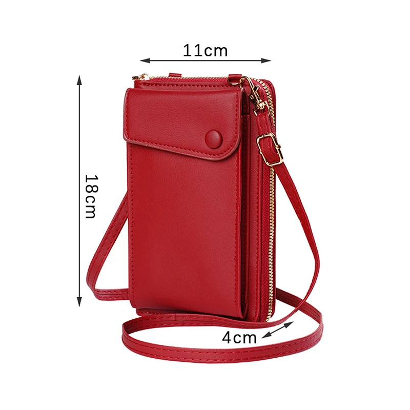 New Mini Touch Screen Phone Bag Crossbody Bags Women Shoulder Wallet Women's Bag Mobile Wallet Card Holder 8 color Messenger Bag