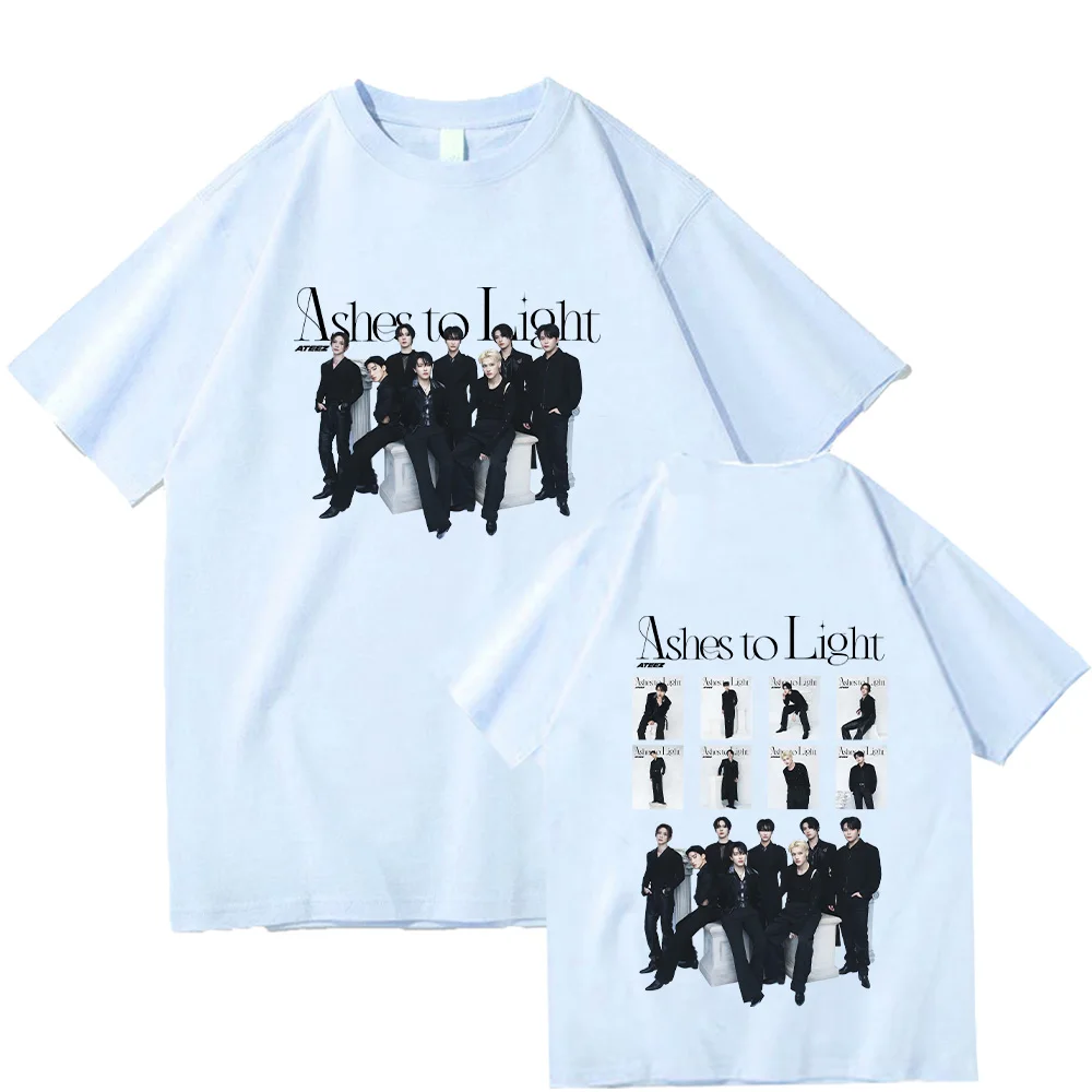 

ATEEZ Ashes To Light Tees New Ateez Graphic T shirt Men Women Fashion T Shirt Casual Short Sleeve T-shirt Summer Cotton Soft Top