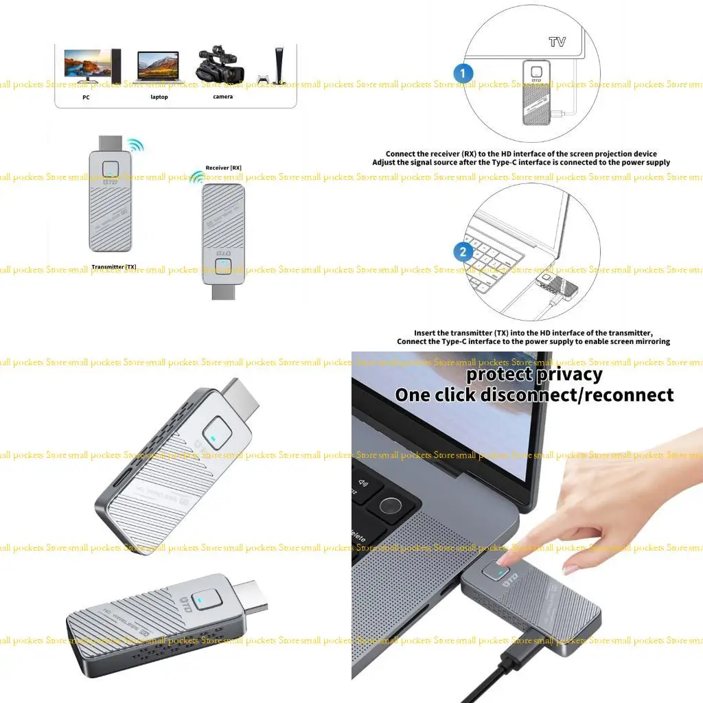 

R1WD NonLag 1080P@60Hz Resolution HDMIs Wireless Transmitter Receiver For TV Monitor Projector Conference Use Long Ranges