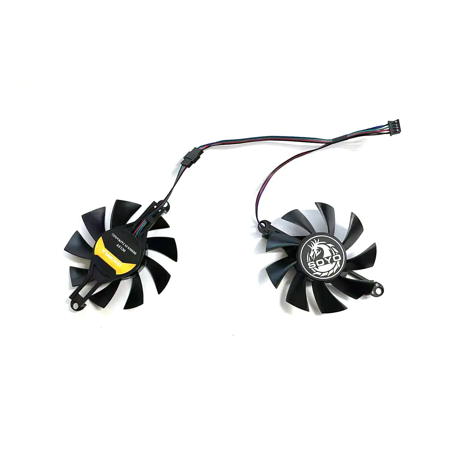 For SOYO Radeon RX580 8G Graphics Card Fans 75MM 4PIN SOYO RX 580 GPU FAN