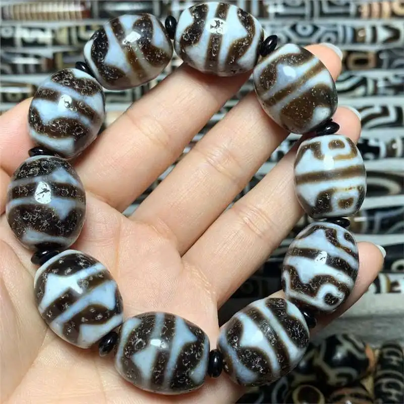 

Thing One Picture Natural Agate Real Horseshoe Pattern Wrapping Pulp More than Protax Luotian Beads Bracelet Men's Accessori