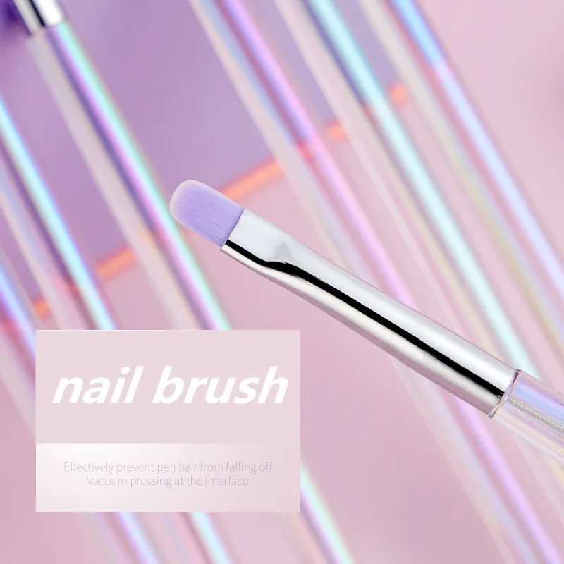 1/8PCS Nail Art Liner Disegno Pittura Set di pennelli per unghie Polvere acrilica Intaglio Gel UV Estensione Strumenti per penna per manicure