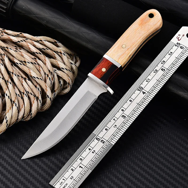 Personalized Amazon Foreign Trade Hot Selling Small Straight Knife High Hardness Outdoor Survival Knife Portable Household Knife