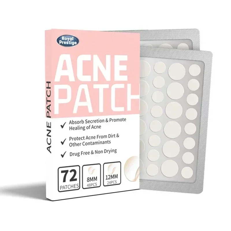 72/144Pcs Invisible Acne Patches Removal Pimple Anti-Acne Hydrocolloid Patches Spots Marks Concealer Repair Sticker Waterproof