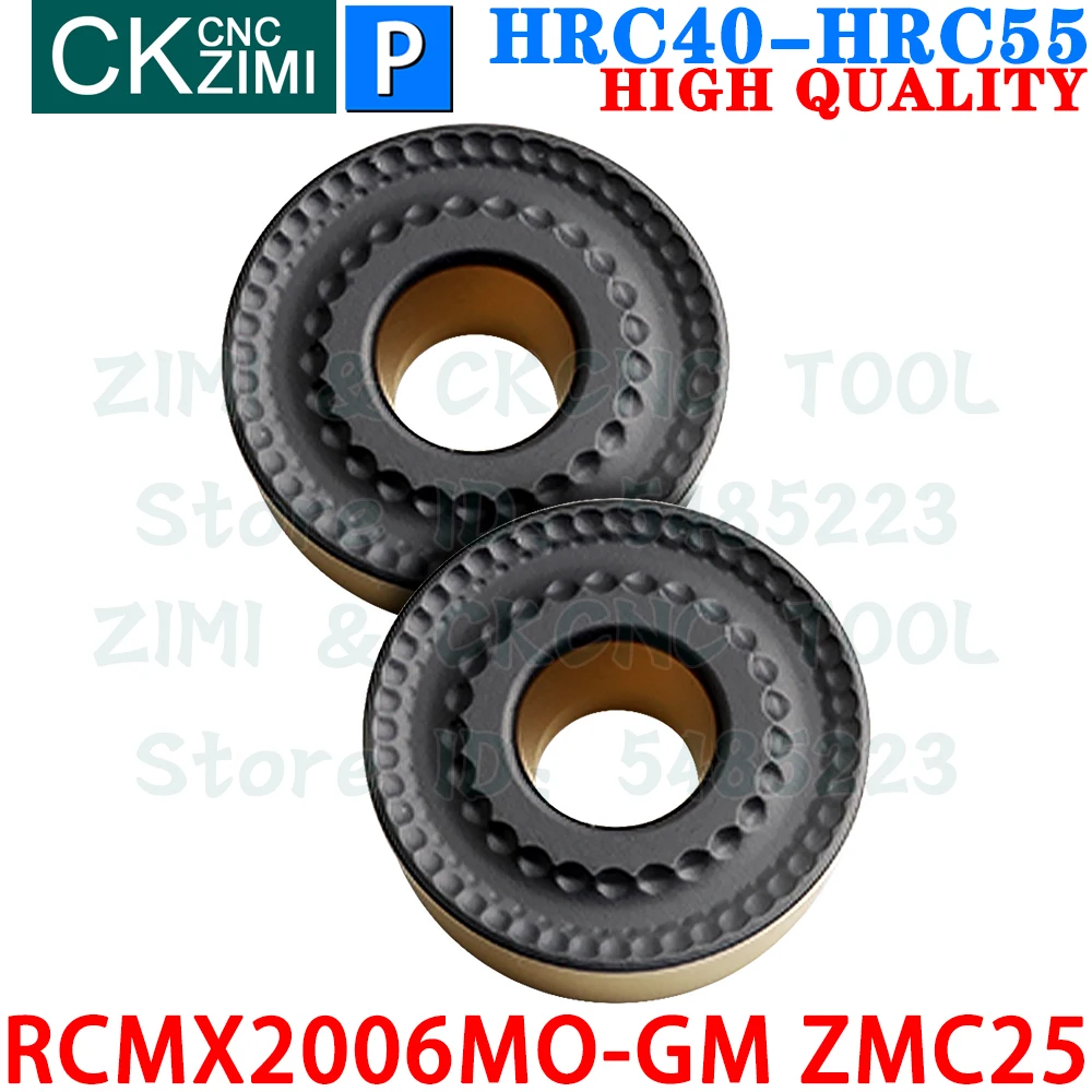 RCMX2006MO-GM ZMC25 RCMX 2006 MO GM ZMC25 R10 Insertos de carburo Insertos de fresado redondos Fresado frontal Herramientas intercambiables Herramientas de torno de metal RCMT TRS10R CNC Para Acero Acero Inoxidable