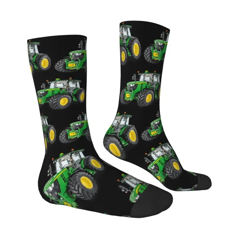 Fun Mens Tractor Dress Socks Unisex Breathbale Warm 3D Printing Crew Socks