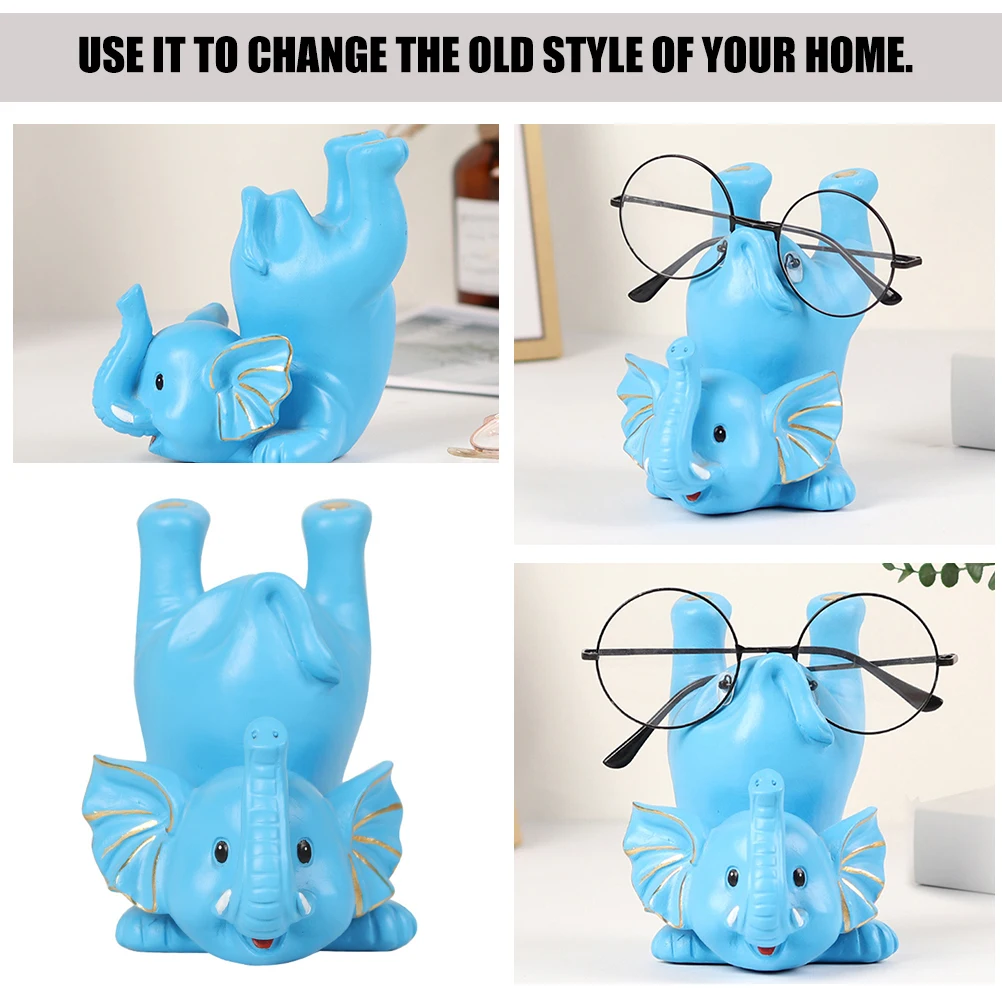 

Elephant Glasses Frame Decor Stand Eyeglass Holder Decorative Resin Eyeglasses Animal Display Stands