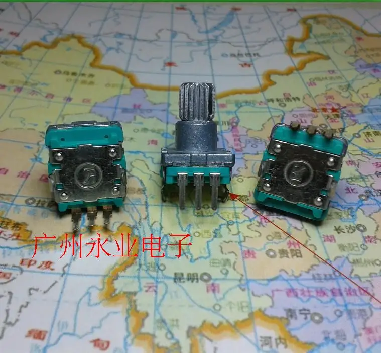 2 Piece FD Encoder Encoder Code Switch EC11 Pulse Switch 30 Bit 15 Pulse 11MM Flower Shaft Handle 3Feet