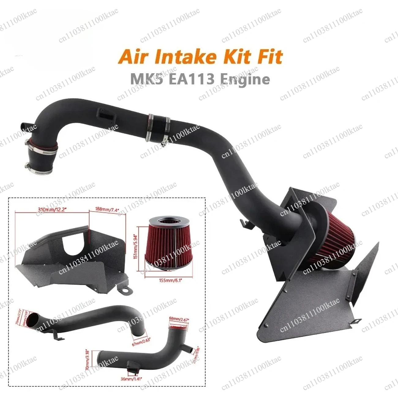Modified Cold Intake Pipe for 2.0T FSI EA113 MK5 GTI/GLI MK6 MK2 Golf R A3