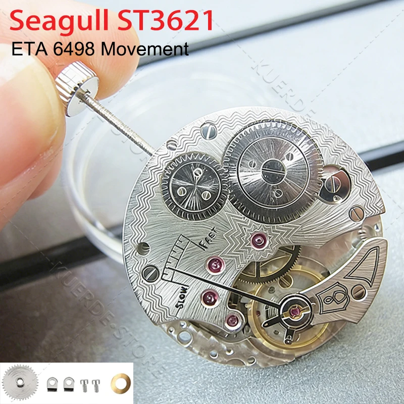 NEW Genuine Seagull ST3621 ETA 6498 Hand Winding Mechanical Movement Small Second Hand at 6 O'clock Position 17 Jewels Mechanism