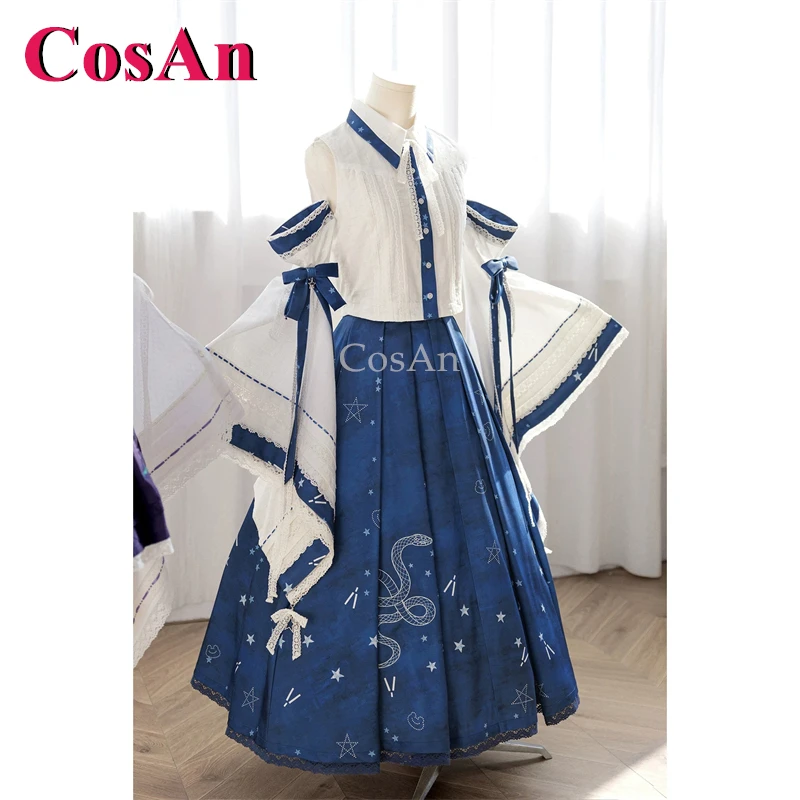 CosAn Game Touhou Project Kochiya Sanae Cosplay Costumes Gorgeous Sweet Elegant Formal Dress Activity Party Role Play Clothing