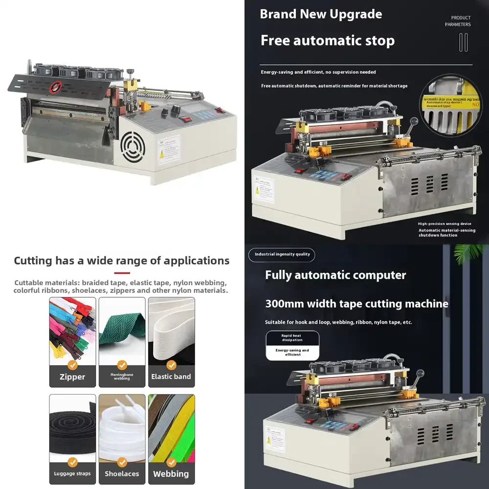 

Electrically Automatic Tape Cutting Machine for Food Packing Cartons Wood Materials-for Webbing Ribbon Elastic Fabric Strips
