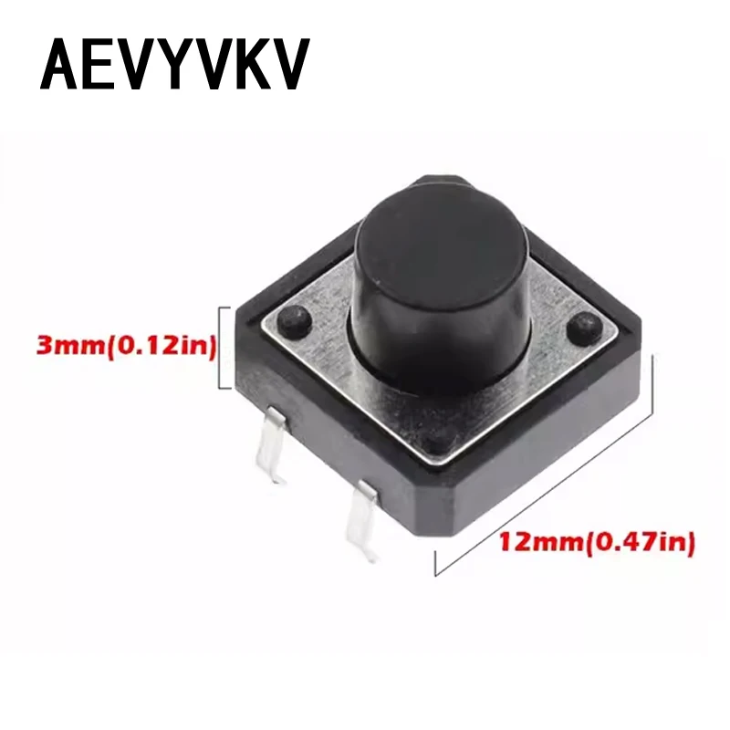 10PCS Tactile Tact Mini Push Button Switch Micro switch 12x12 12*12*4.3mm 5mm 6 7 8 9 10 11 12 13 14 15 16 mm 4Pinc tact switch