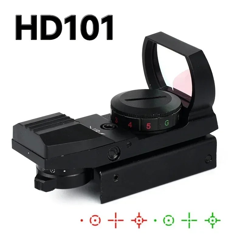 

Tactical Red Green Point Aiming Telescope Adjustable Brightness Rifle Shooting Aiming Optical Instrument Reflection