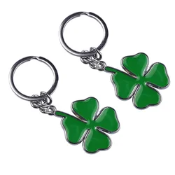 3D Metal Key Chain Four Leaf Clover Emblem Car Keychain Key Rings Decorations For Alfa Romeo Sportiva Badge Tonale Giulietta 157