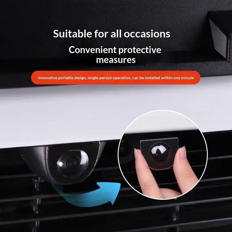 Front Rear Car Camera Lens Protective Cover Scratch Resistant Snap-on Guard Waterproof for Off-road Vehicle Outdoor Adventure U