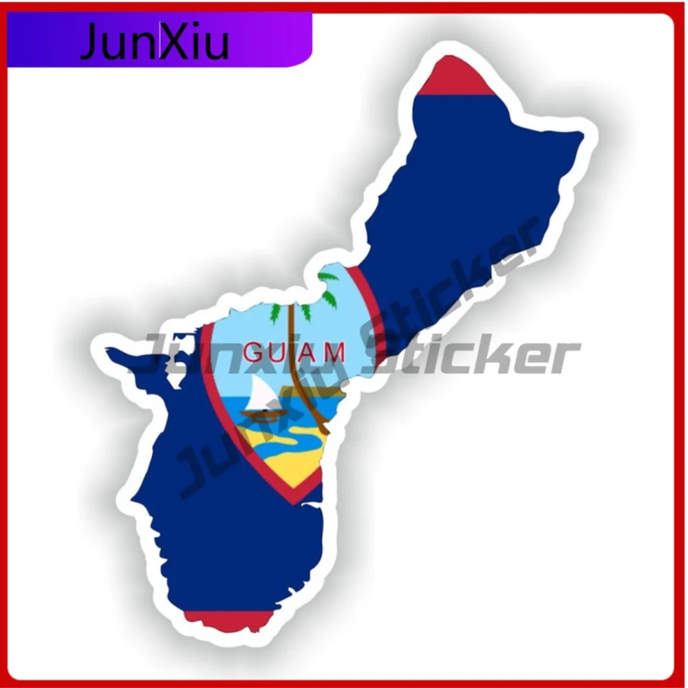 

Guam National Emblem Map Shape And Outline Vinyl Decals Graphics Sticker Cover Decal For Car Front Bumper Motorcycle Decals Deco