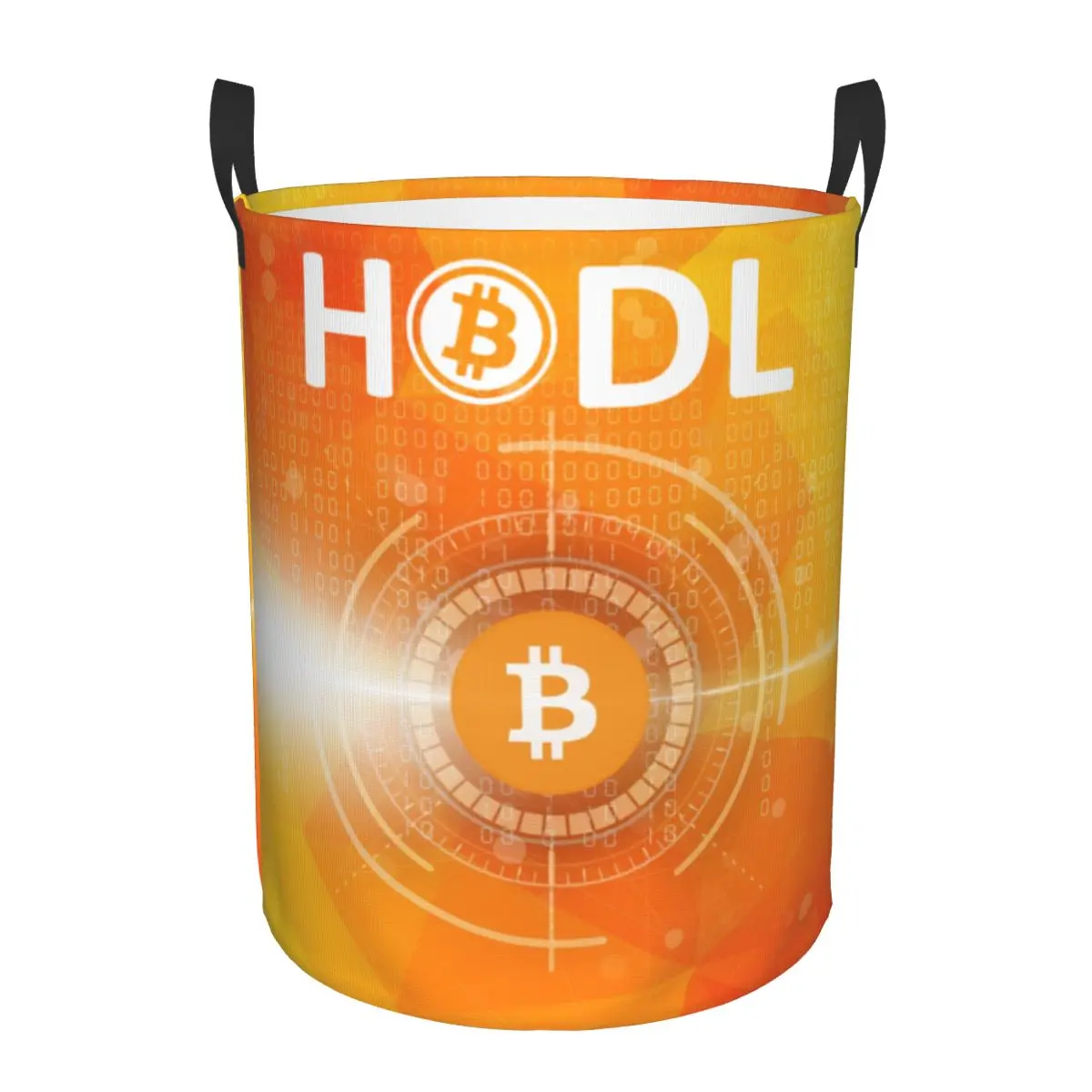 Bitcoin Hodl Laundry Basket Collapsible BTC Blockchain Crypto Currency Clothing Hamper Toys Organizer Storage Bins