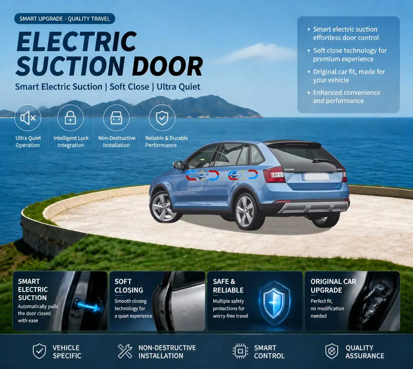 

Car Specific Car Modification Auto Suction Soft Close Door Modification Parts & Accessories For Škoda Rapid Spaceback NH1 2012