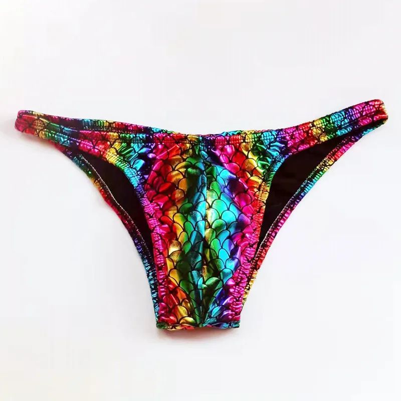 Men Bodybuilding Competition Pants Colorful Bright Stage Shorts Performance Elastic Triangle Contest Shorts Night Club