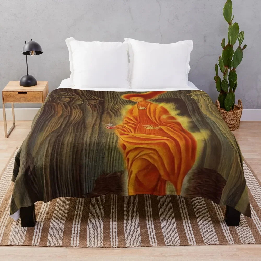 The Call by Remedios Varo Throw Blanket Cute Comforter Polar Blankets