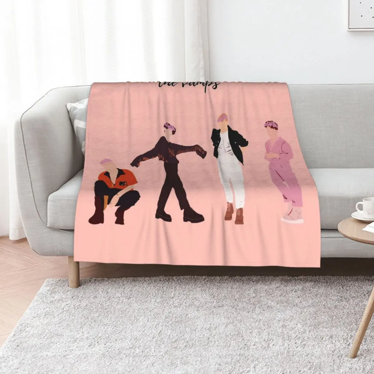 The Vamps - Cherry Blossom era Throw Blanket Plush Shaggy Soft Beautifuls Single Hairy Blankets