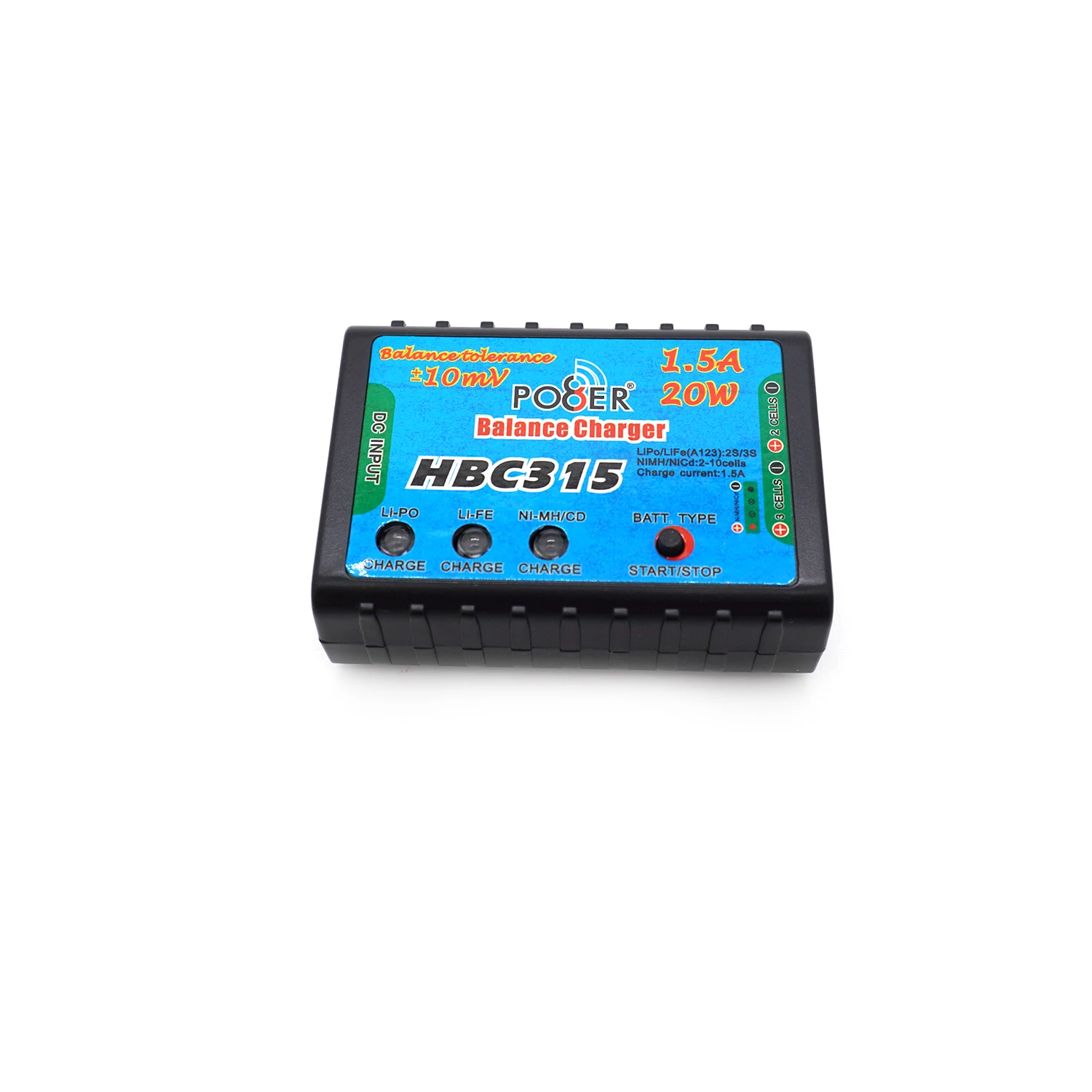 RC FPV Drone helicóptero coche barco cargador de batería de litio HBC315 20W 1.5A cargador equilibrado 2/3S Lipo LiFe NIMH NICD 2-10 celdas