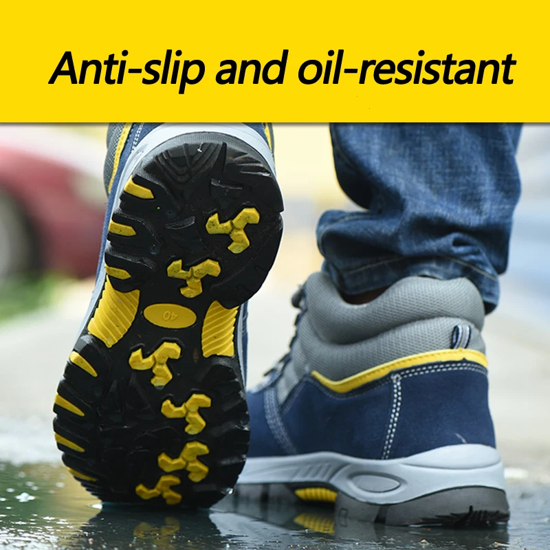 Autumn Winter High Top Safety Boots Men Anti Scalding Work Boots Steel Toe Shoes Construction Protective Boots Puncture-Proof