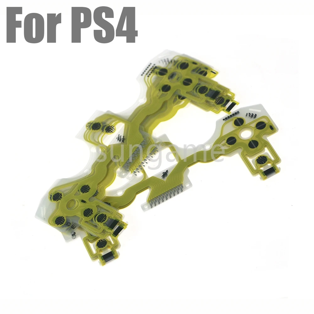 

50 шт. оригинальных проводящих пленок для контроллера PS4 JDS-001/011, желтый гибкий кабель, ленточная плата для клавиатуры