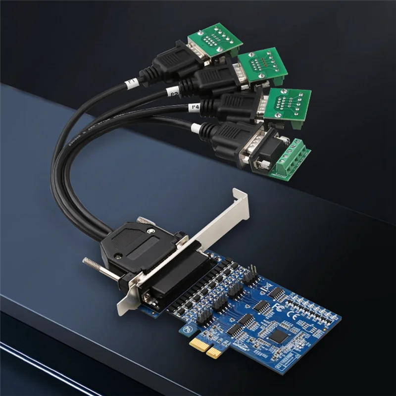

Новый! ! 1 шт. PCI расширение 4 порта RS422 RS485 карта расширения промышленная защита ПК + металл