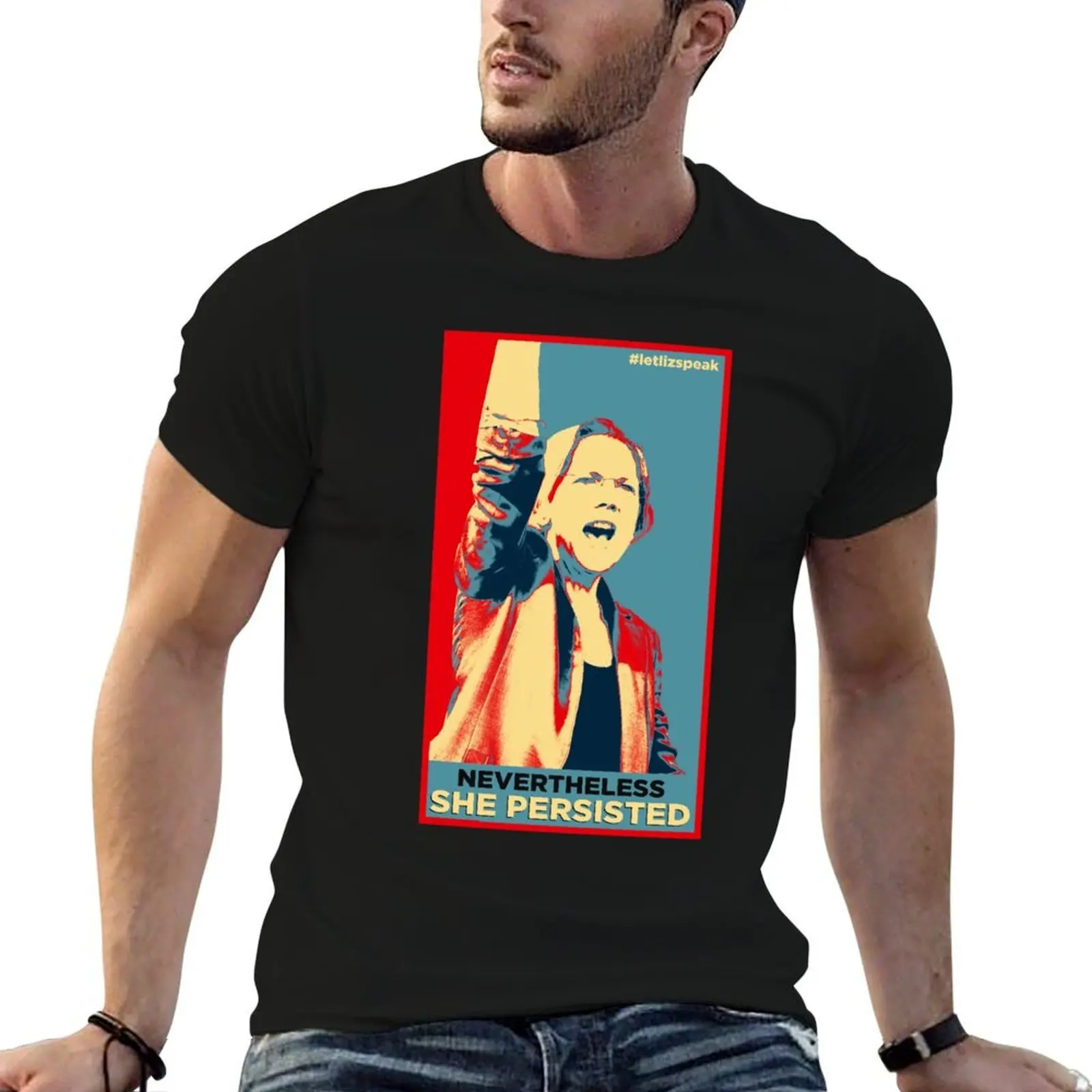 T-shirt avec impression Street Art « Nevertheless She Persisted »